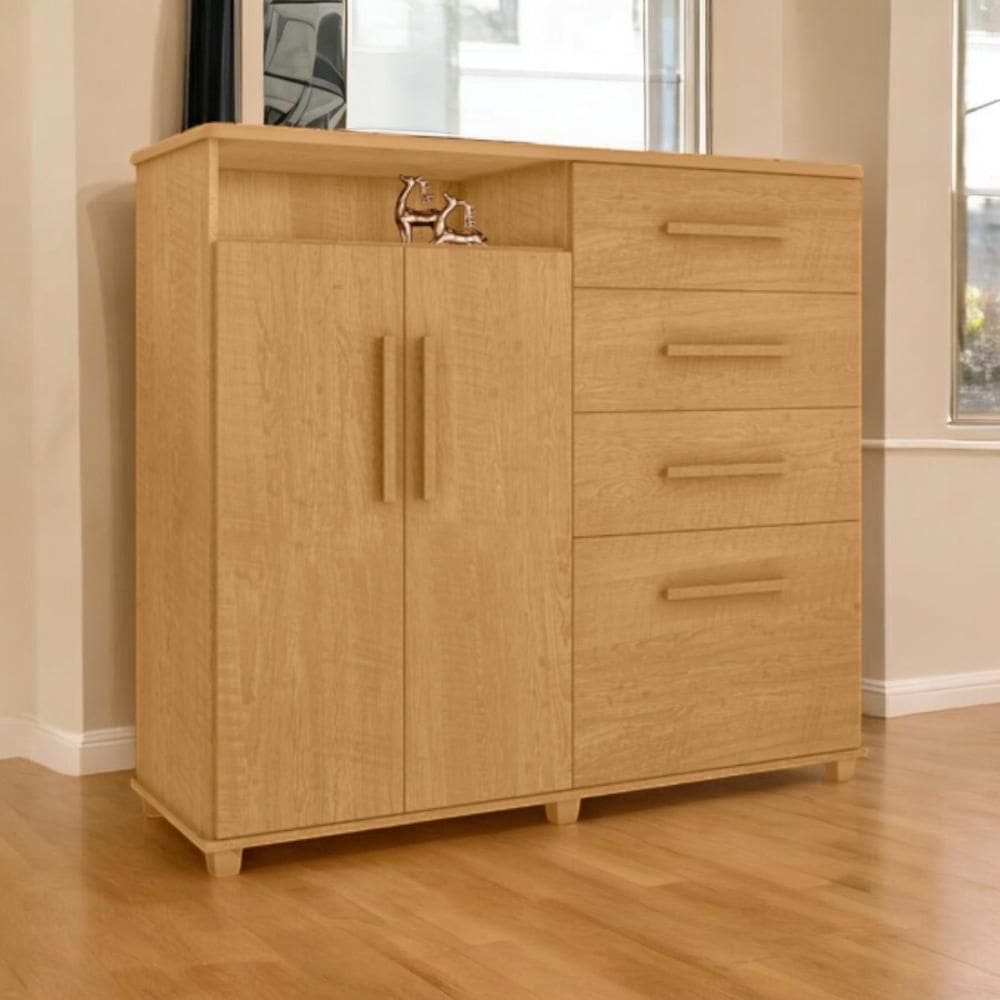 Cômoda 04 Gavetas e 02 Portas Helena Naturalle