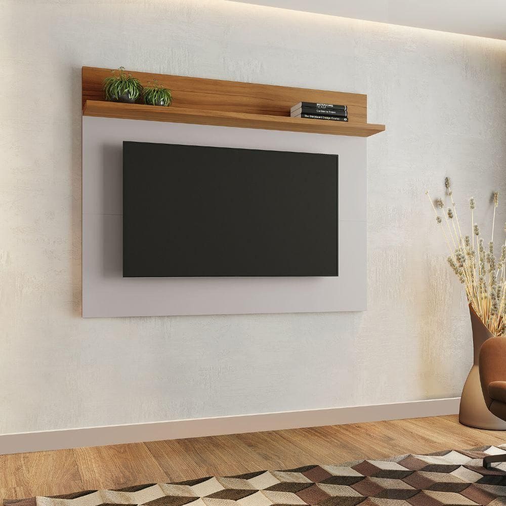 Painel Para TV até 50” Off White/Freijó Trend NT1185 Notável Móveis