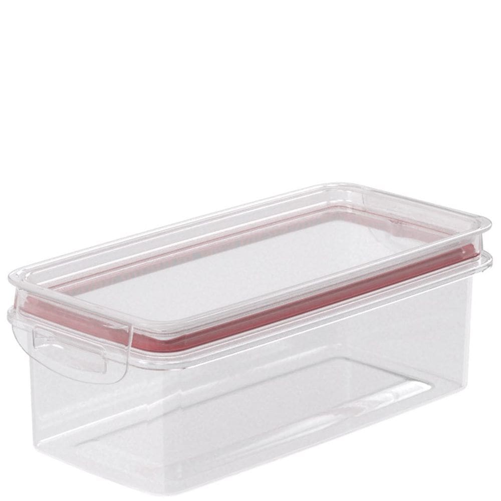 Porta mantimentos hermético Trava Mais 875ml vermelho Plasutil ref.9933