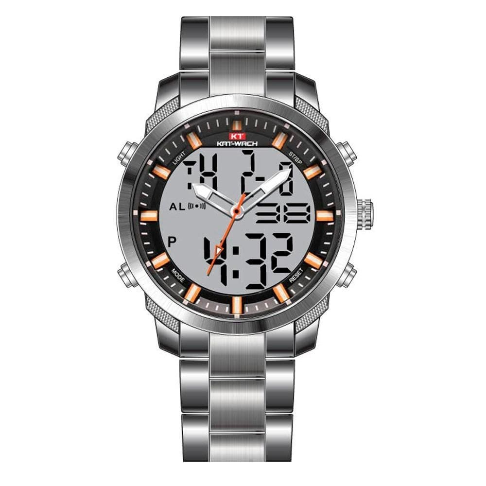 Relógio Masculino Kat-Wach Anadigi Kt1124 Prata