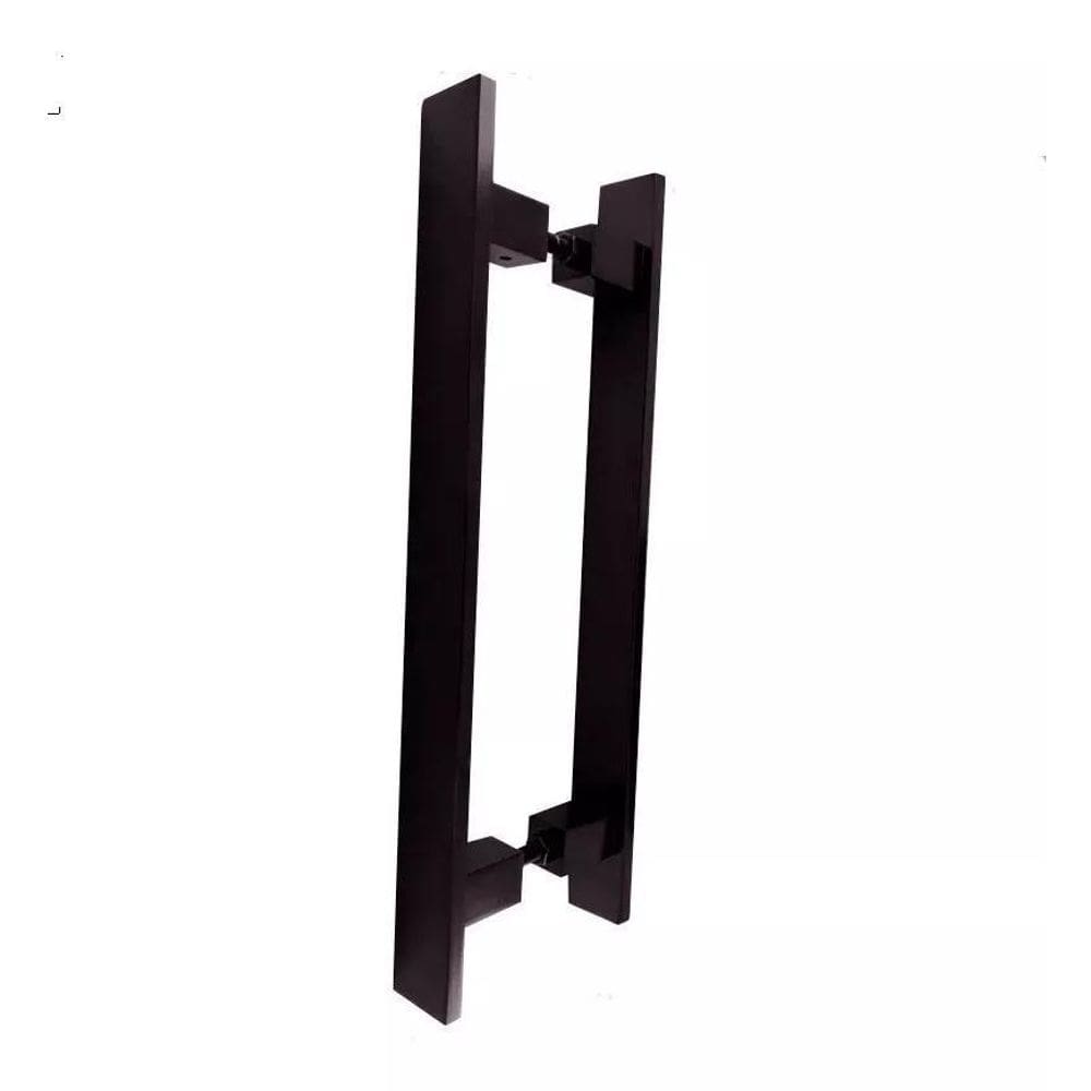 Puxador Porta Pivotante Inox Preto Reto Italy - 60 Cm
