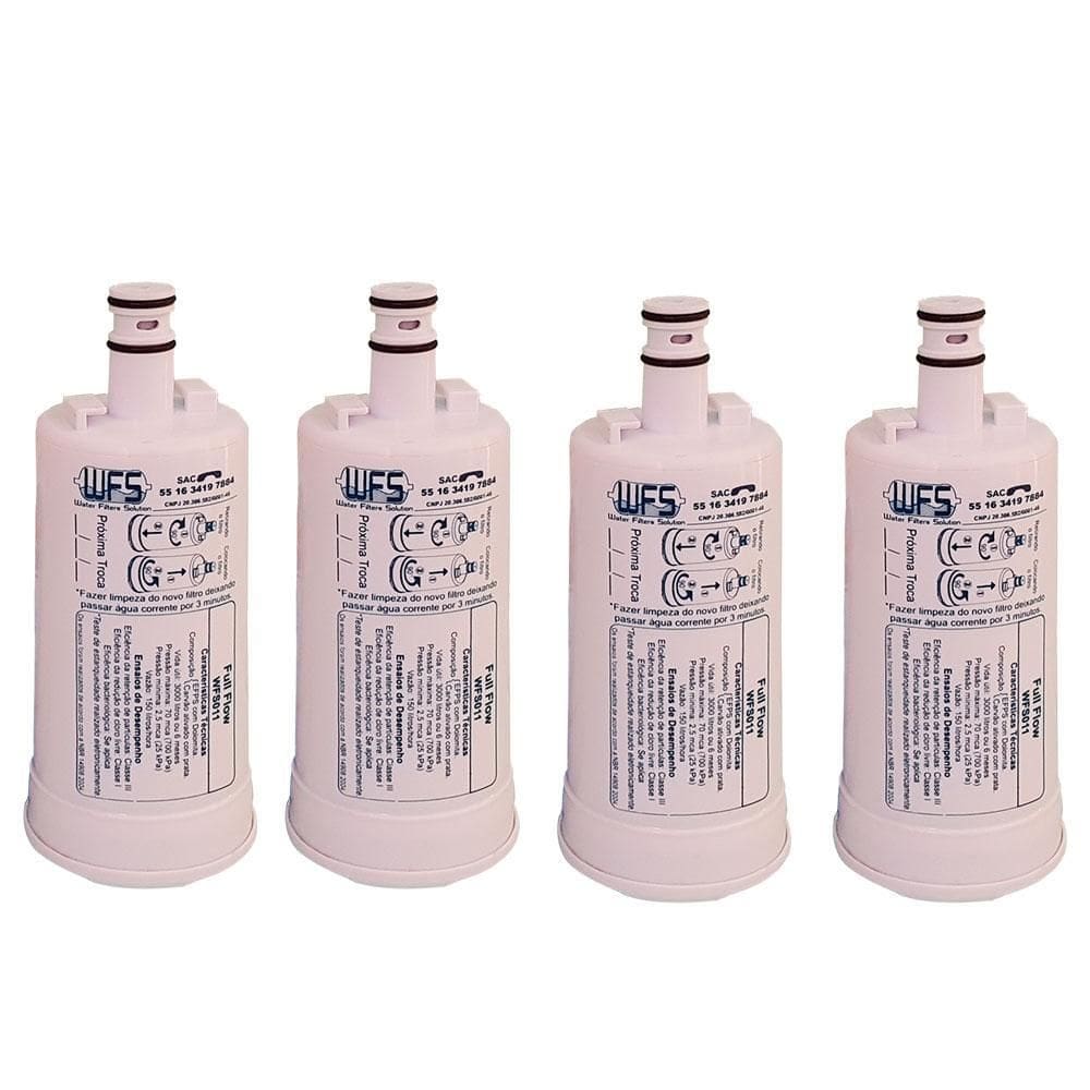 Kit 4 Filtro Refil Compatível Purificador Esmaltec Acqua 7 E