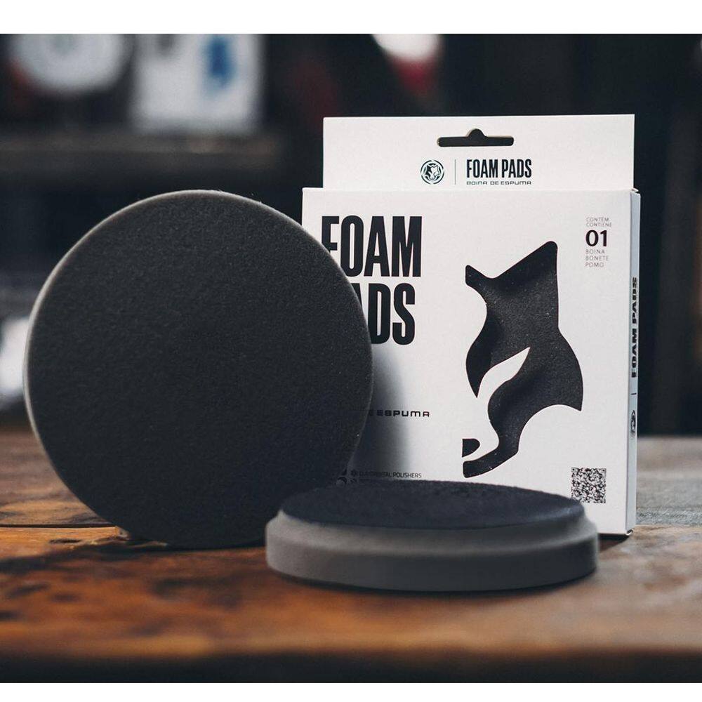 Boina De Espuma Preta Soft Pad Lustro 3 Wolf Pads