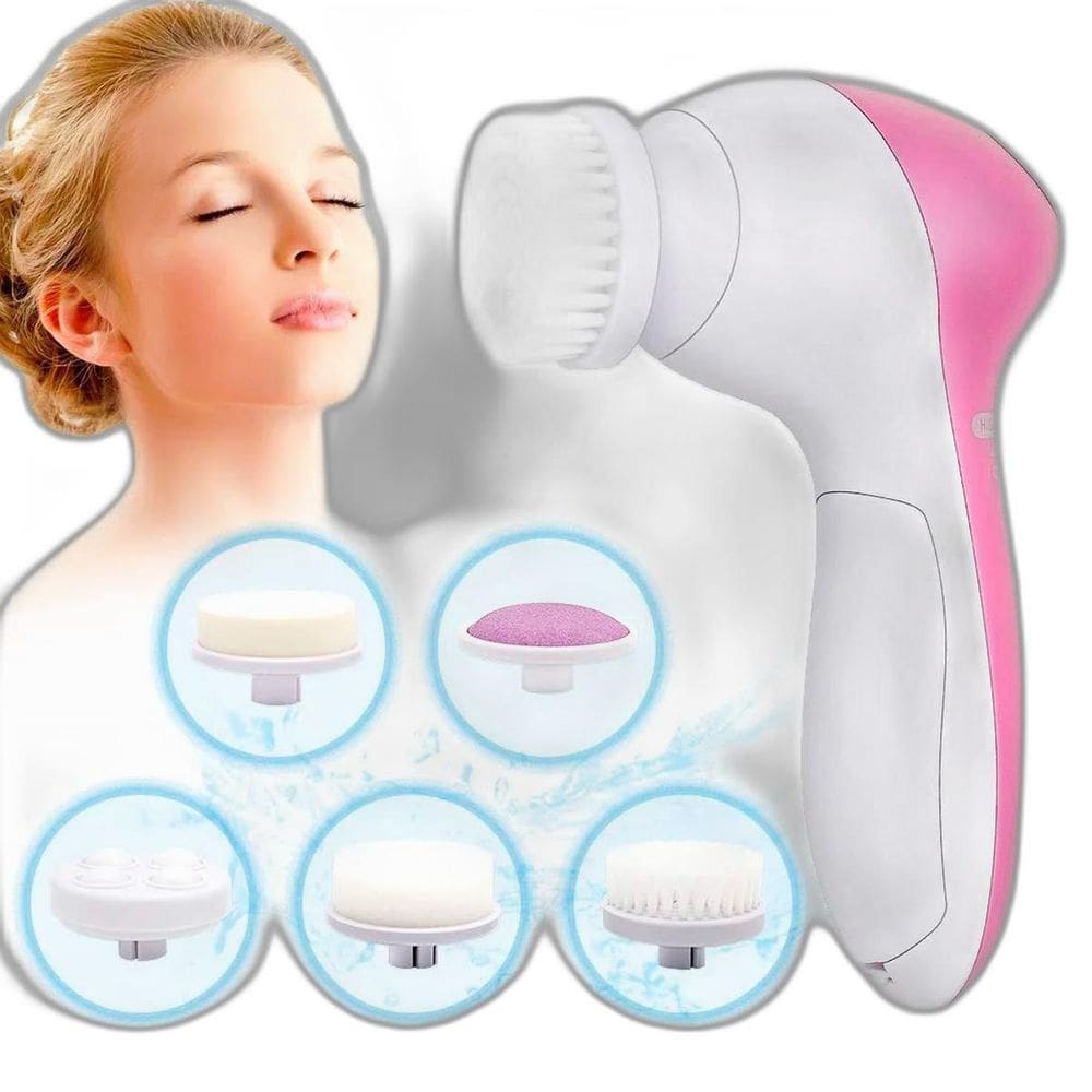 Escova Elétrica Facial 5 Em 1 Massageadora E Limpeza