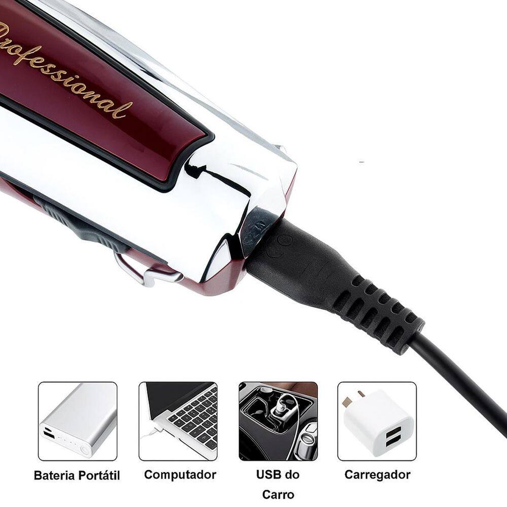 Maquininha Kemei Bivolt Compacta E Leve