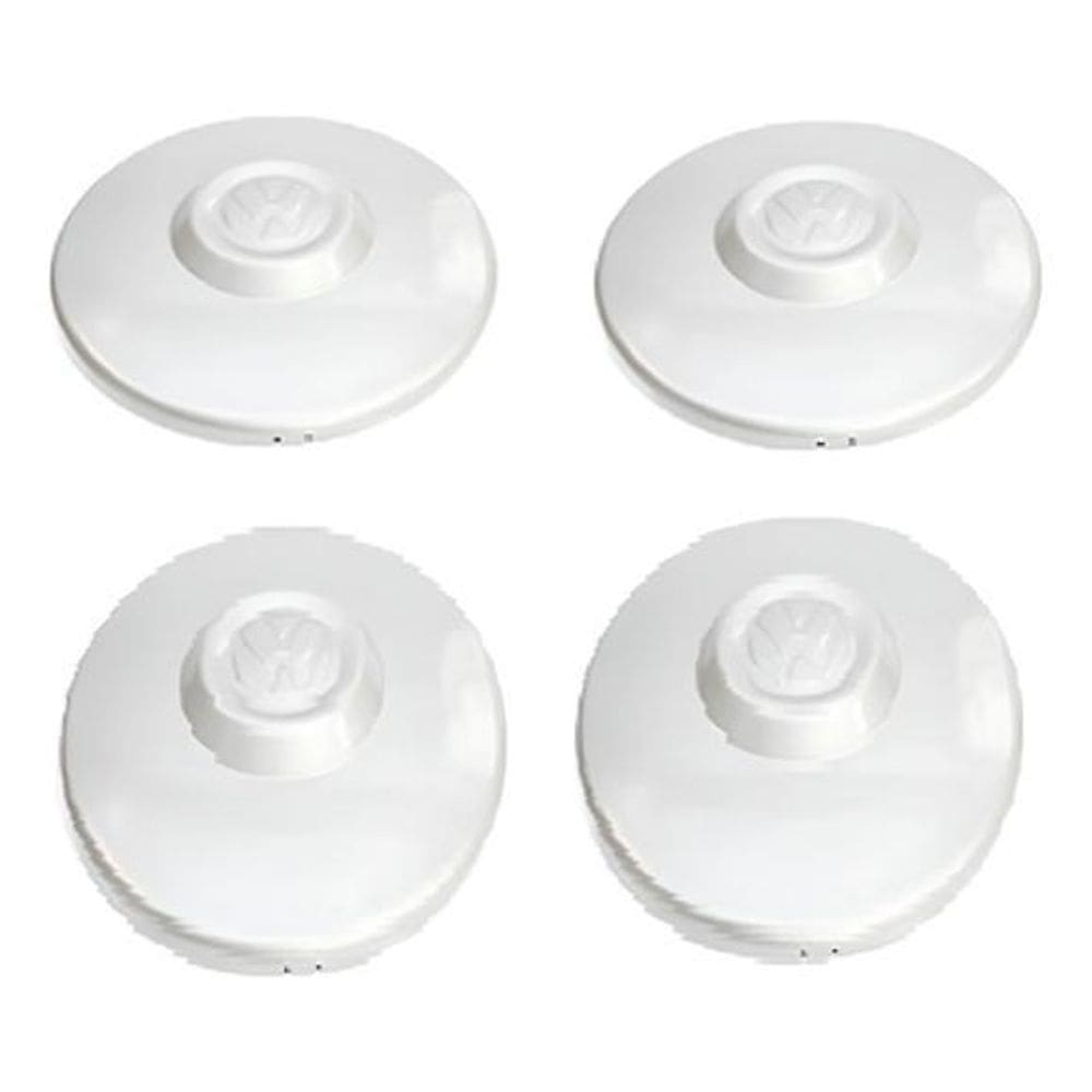 Jogo Calota Roda Centro Kombi Clipper Diesel Branca 4 Peças