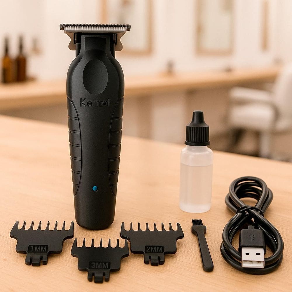 Maquina Kemei Para Cortar Barba Precisa