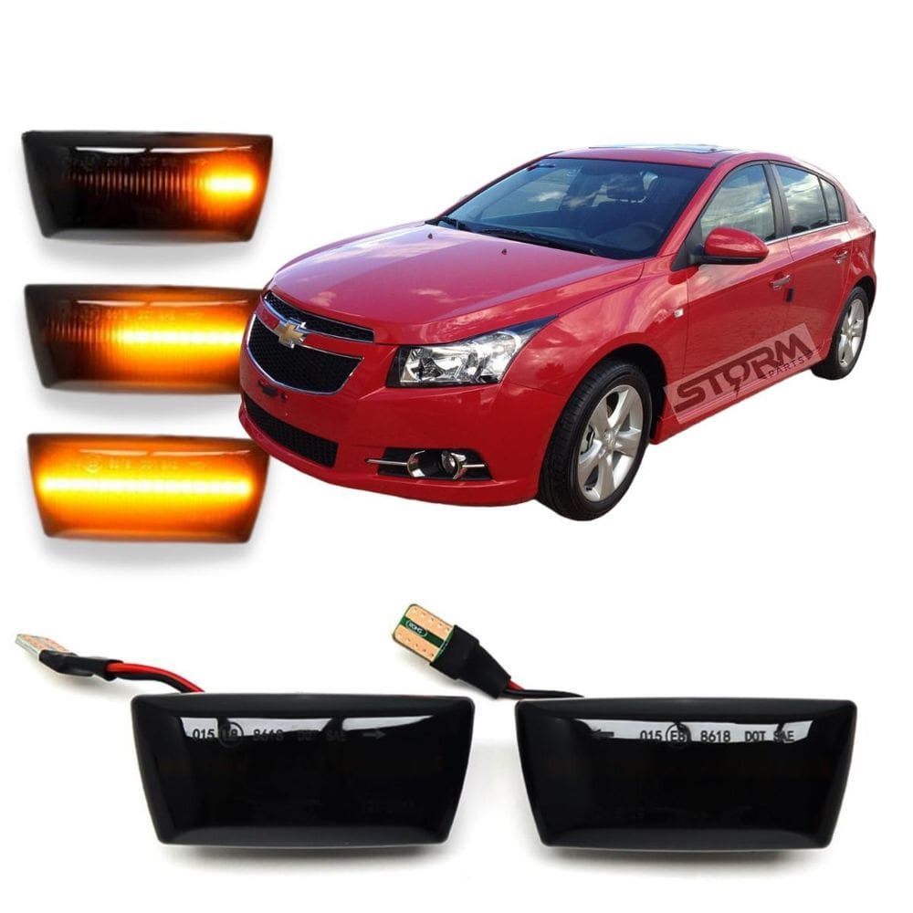 Seta Sequencial Chevrolet Gm Cruze Sedan Par Led Sequencial