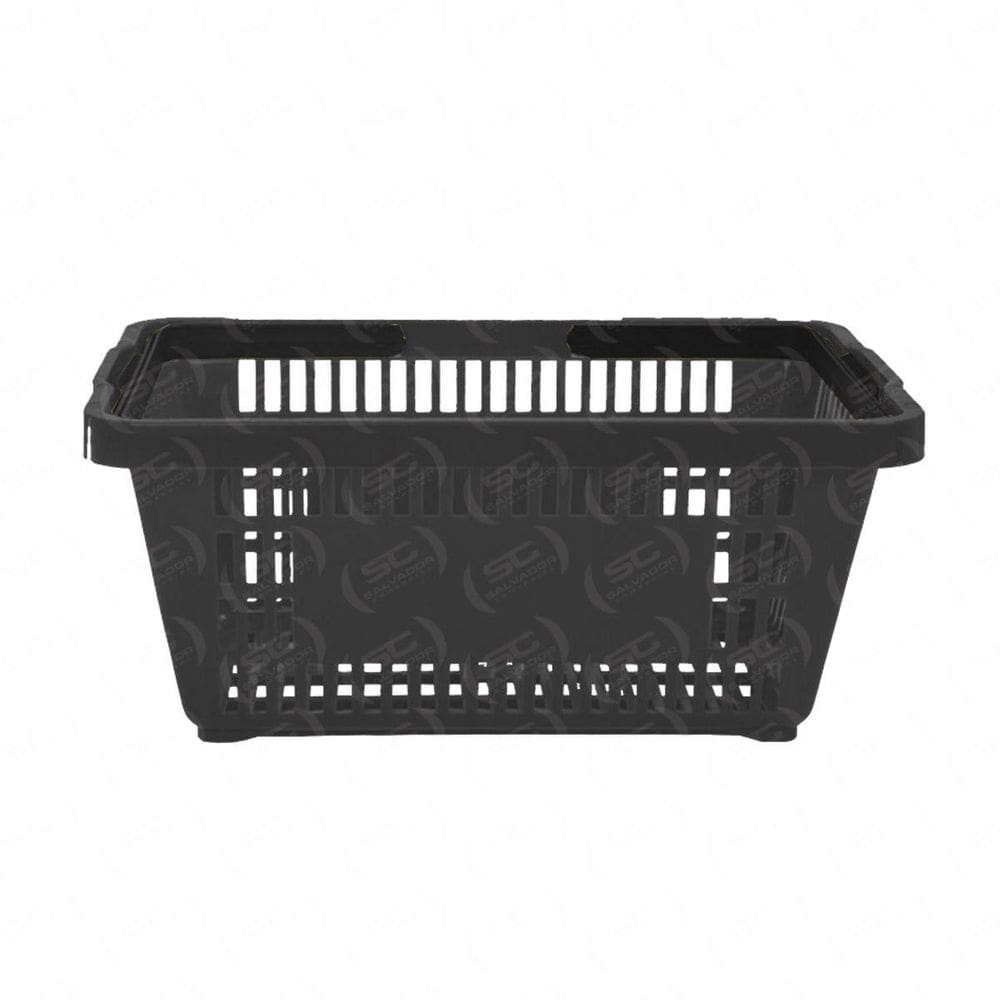 10 Cestos Compras Plástica 16 Litros Preto Supermercado