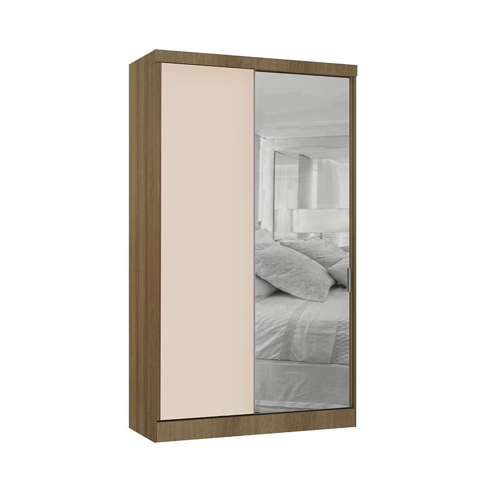 Guarda Roupa Modulado 2 Portas de Correr Com Espelho 134cm Veneza Luciane Móveis