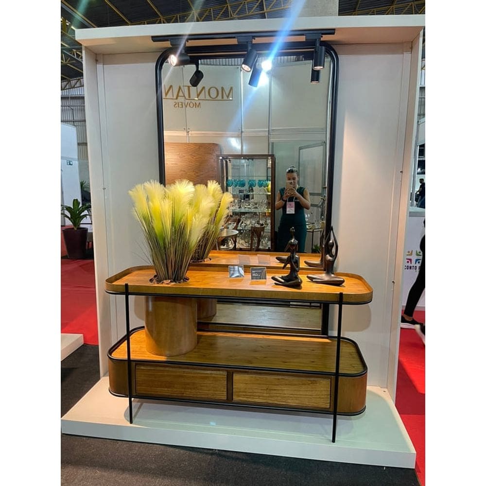 Aparador com 2 Gavetas e Cachepô  Botânico Móveis Montanhês