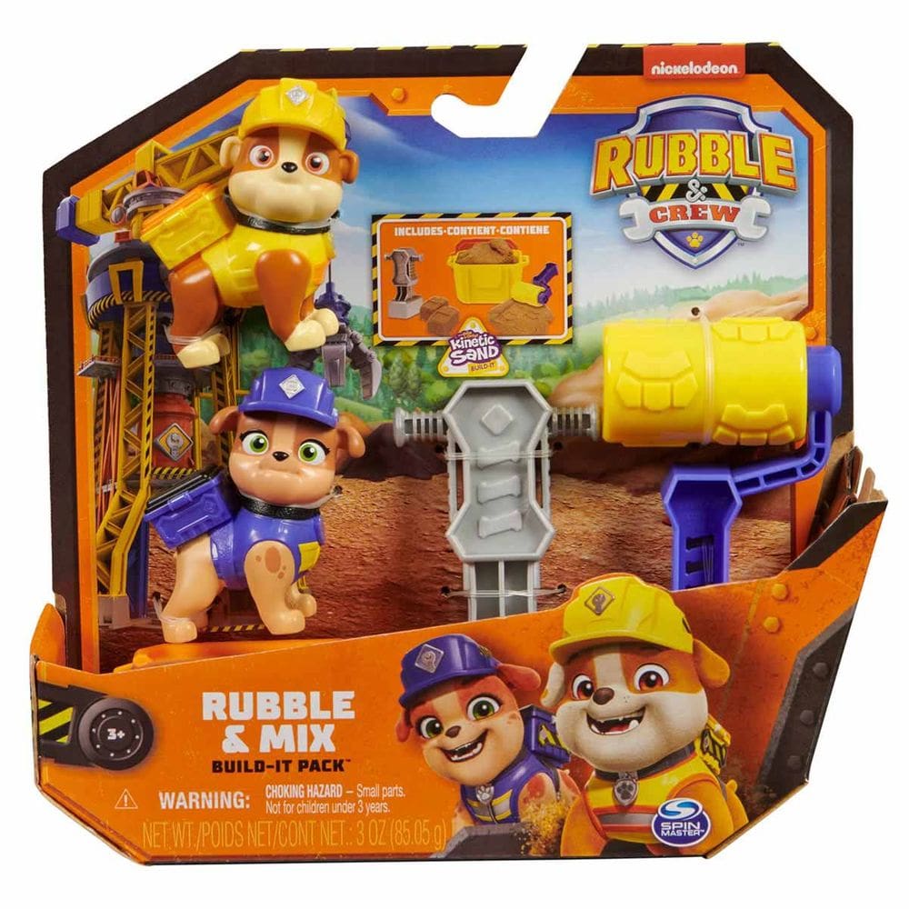2 Bonecos Rubble E Mix - Patrulha Canina Rubble &Amp; Crew