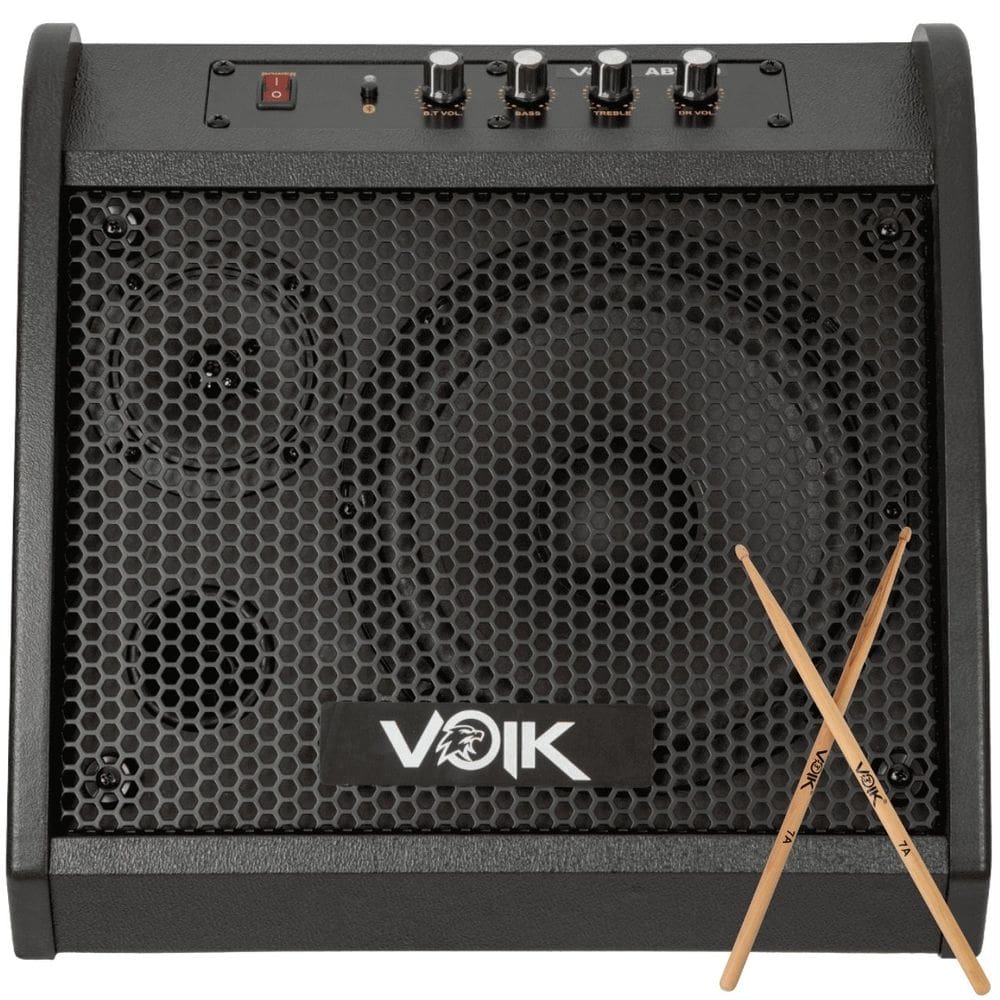 Amplificador Bateria Eletrônica Bluetooth Voik ABV-30 + Baqueta 7A