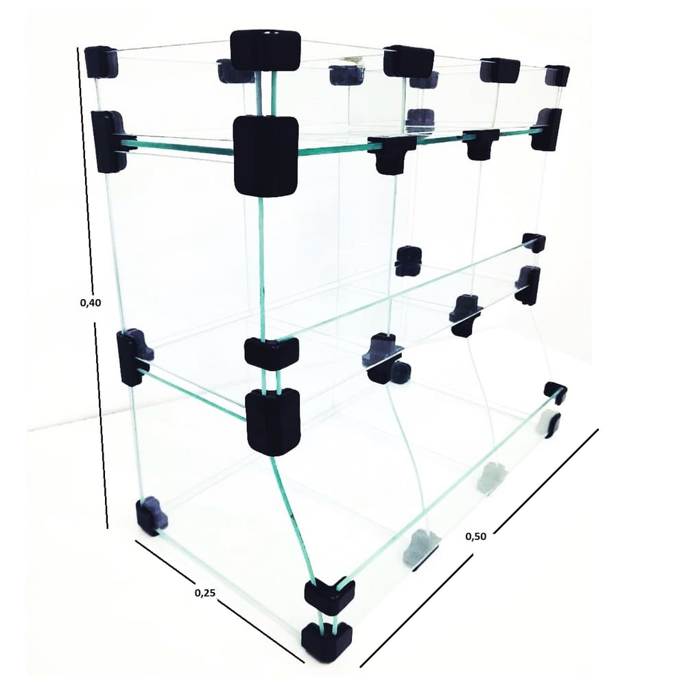 Baleiro De Vidro Piramide 0,40 X 0,50 X 0,25