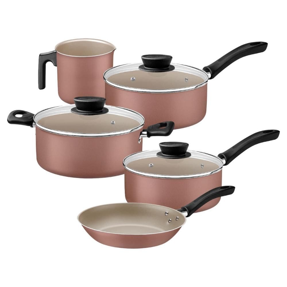 Jogo de Panelas Tramontina Linz 5 Peças Alumínio Starflon Max Mocaccino