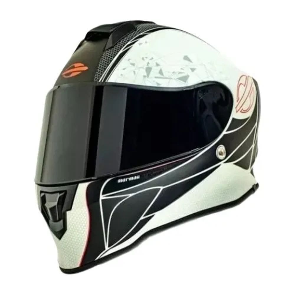Capacete Moto Mormaii M1 Dynamic Ice Branco Gelo