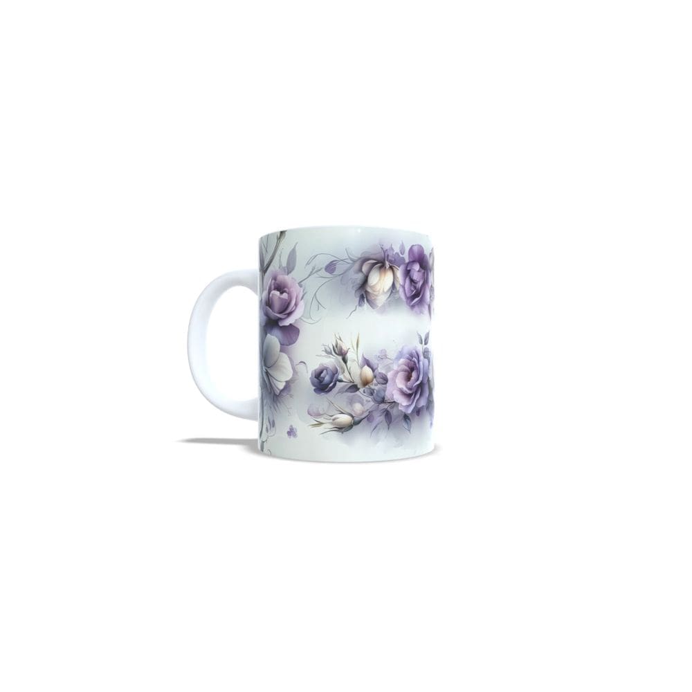 Caneca Lindas Flores Roxas