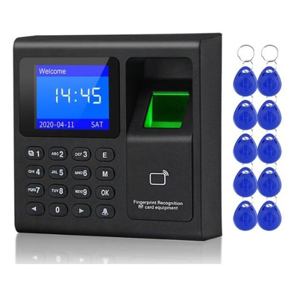 Relógio De Ponto Biométrico Digital Rfid+10 Keyfobs Cartão