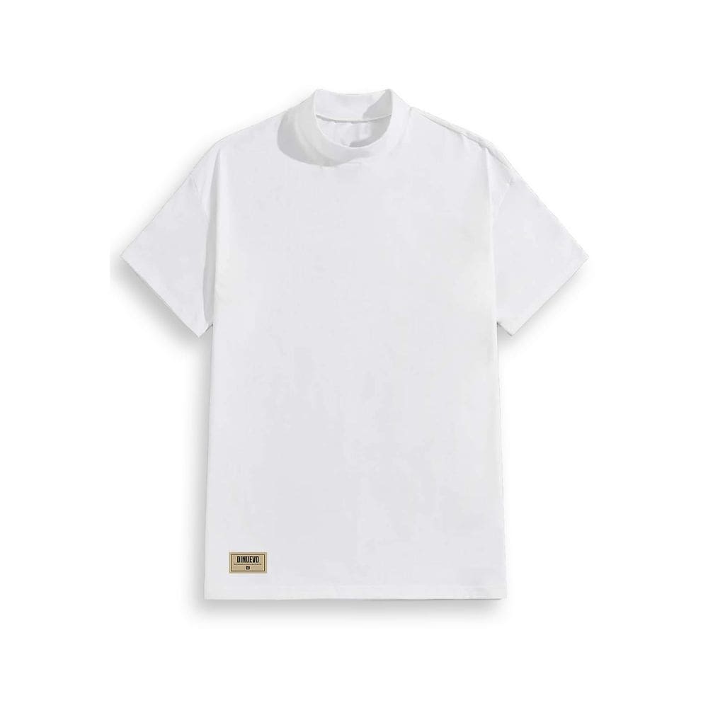 Camisa Oversized Gola Alta Streetwear White DNV