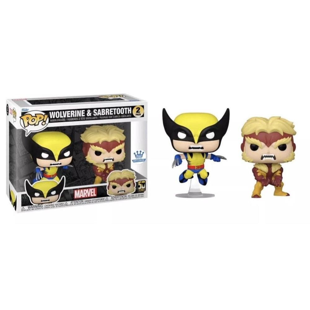 Funko Pop Marvel X-Men Wolverine & Sabretooth 2pack