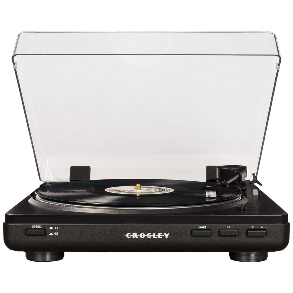 Toca-Discos Crosley T400 - Reprodutor de Vinil Totalmente Automático com Bluetooth e Pré-amplificador Integrado, Preto