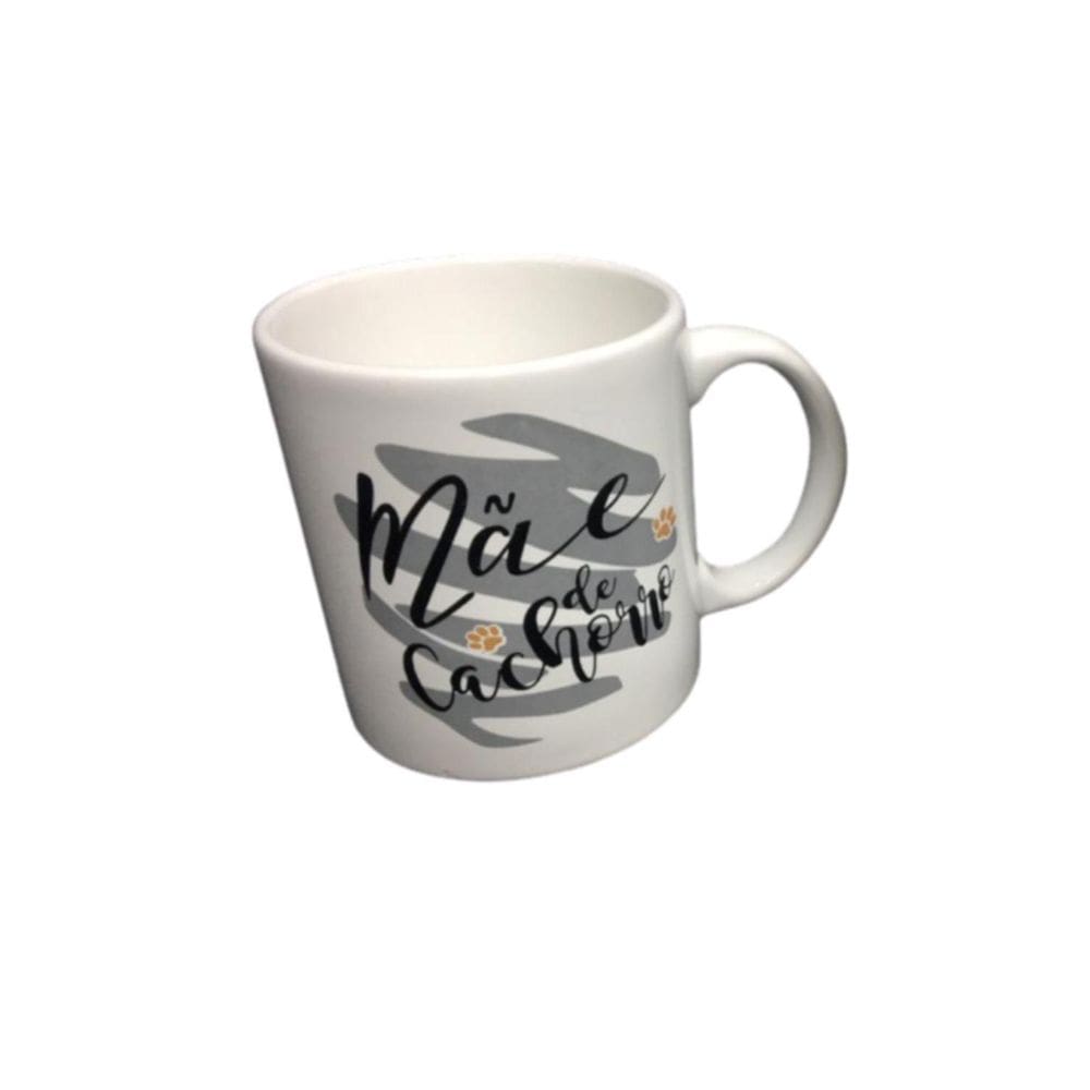 Caneca Cerâmica Frase Mãe De Cachorro 320Ml