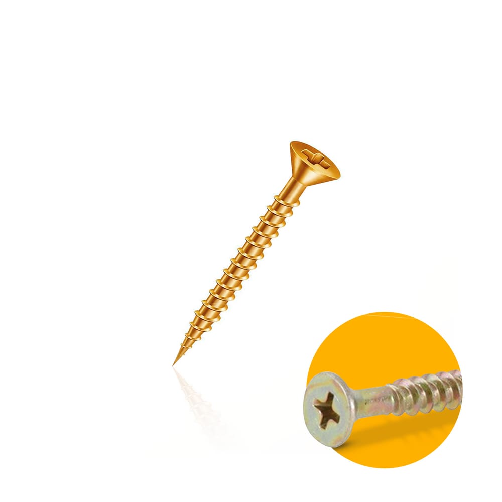 Parafuso Mk 4,0 X 45 Mm Chipboard Cabeça Chata Cx 500