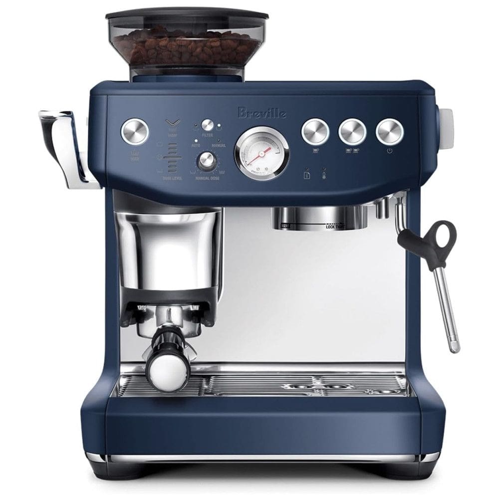 Máquina de Café Expresso em Aço Inoxidável 2L com 25 Opções de Moagem, sistema de vaporização de Leite e Controle de Precisão, 110V 1750W, Breville