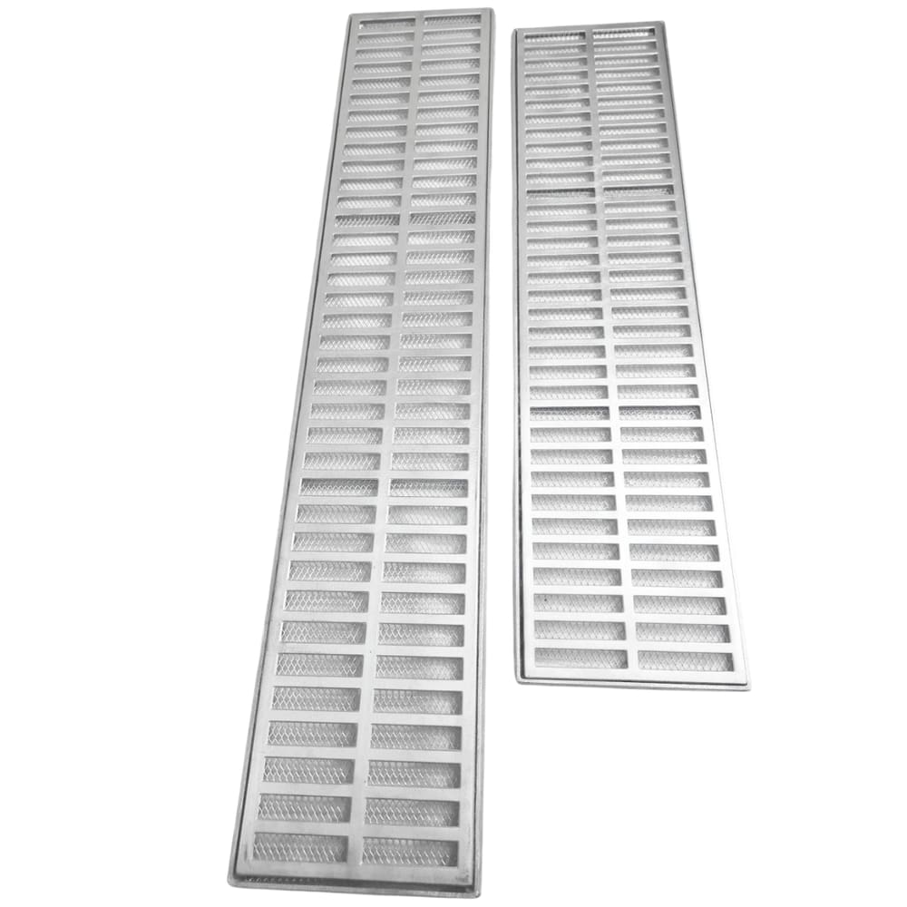 Grelha Ralo Quintal Alumínio 20x180 com Tela Anti Insetos em Módulos ( 1 20cm x 80cm + 1 20cm x 100cm)