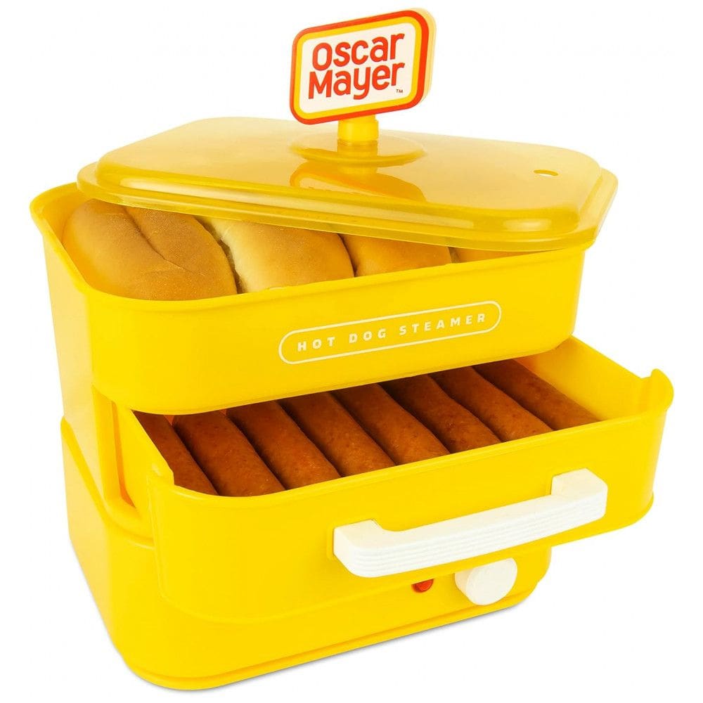 Máquina de Vapor e Aquecedor de Pães Oscar Mayer DinerStyle para Cachorros-Quentes, Capacidade para 8 Cachorros-Quentes e 4 Pães, Nostalgia