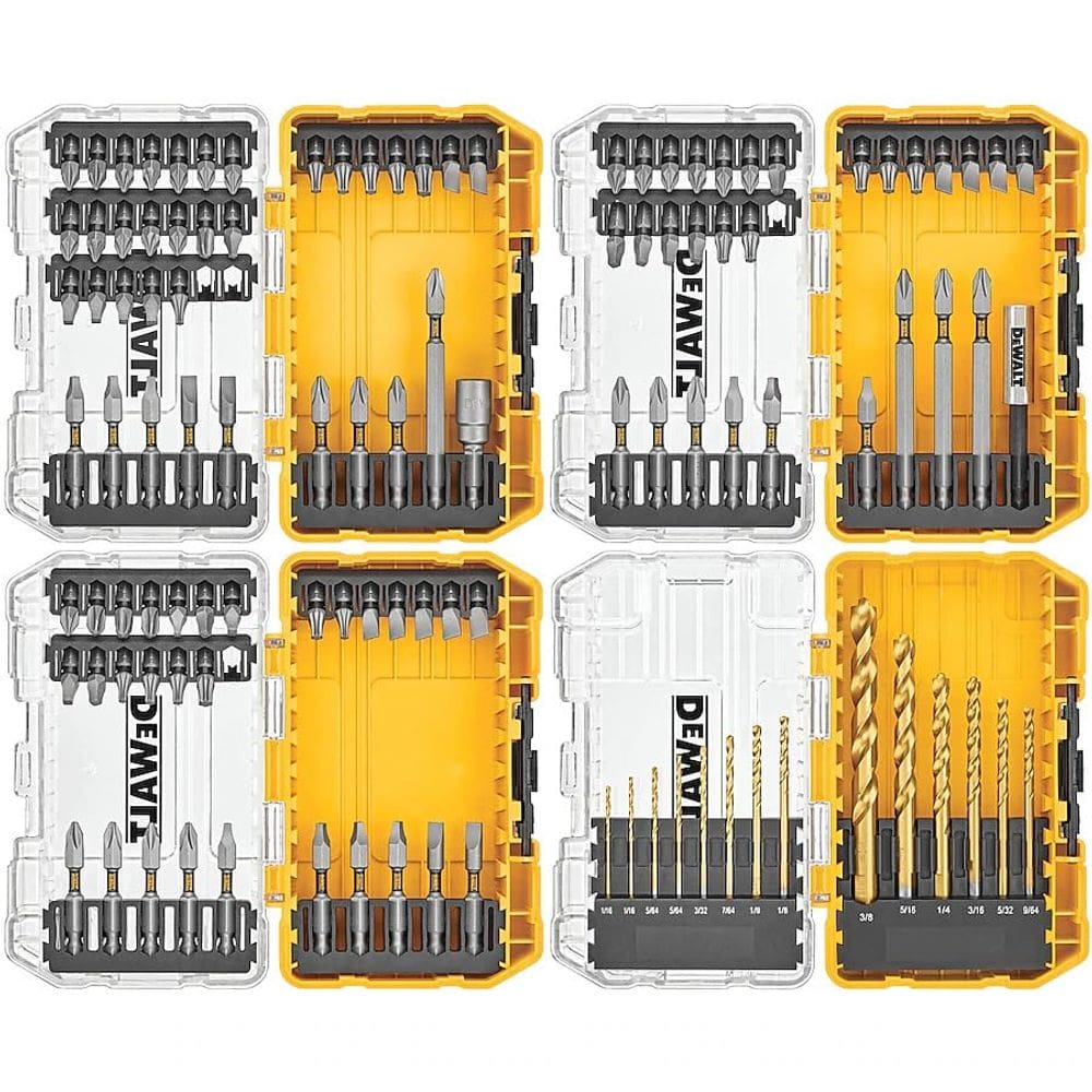 Conjunto de brocas de chave de fenda DEWALT Tough Grip 110 unidades de furadeira/chave