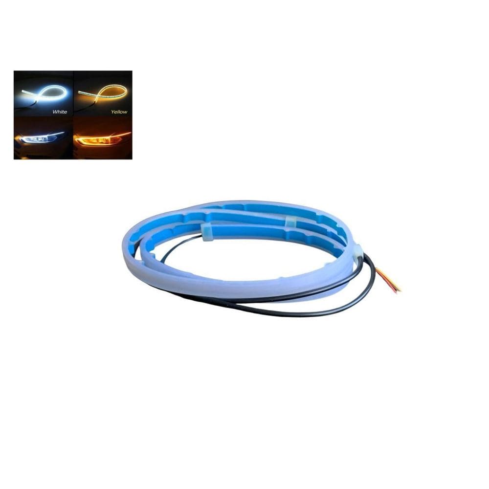 Par Fita Led Automotiva Drl Seta Sequencial 60Cm Universal