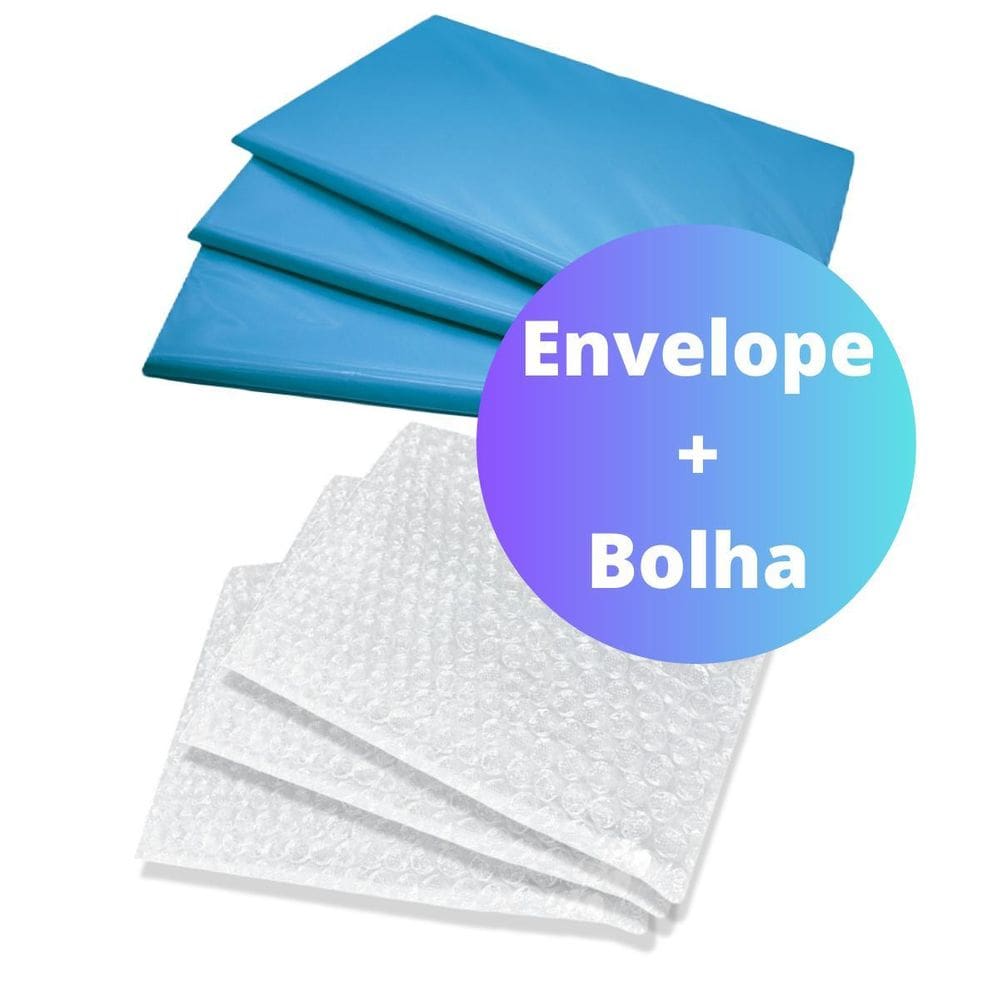 Envelope de Segurança com Plástico Bolha Azul 19x25 cm