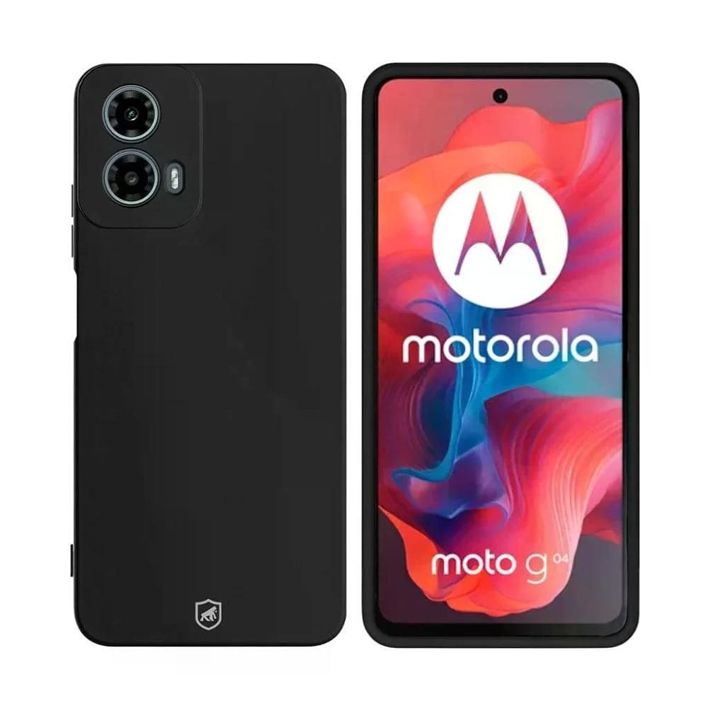 Capa para Motorola Moto G04s - Silicon Veloz - Preta - Gshield