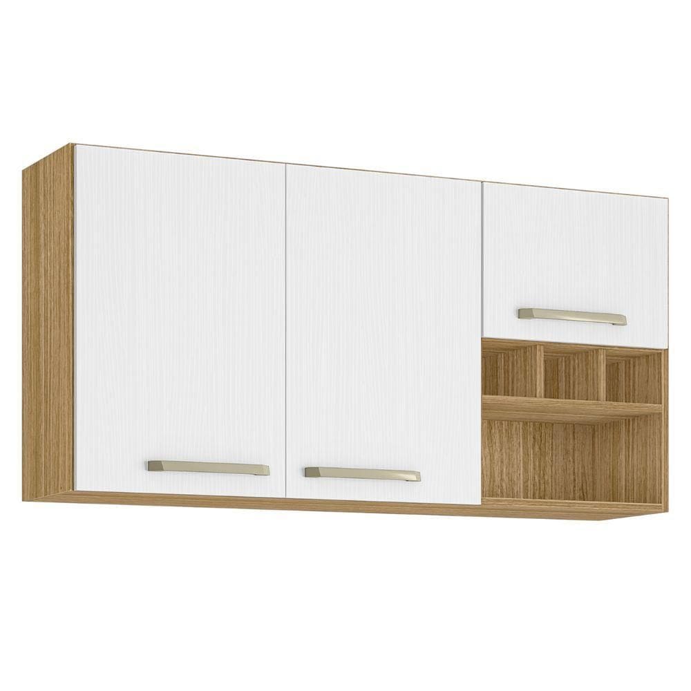 Armário Aéreo Com 3 Portas Worth Freijó Supremo