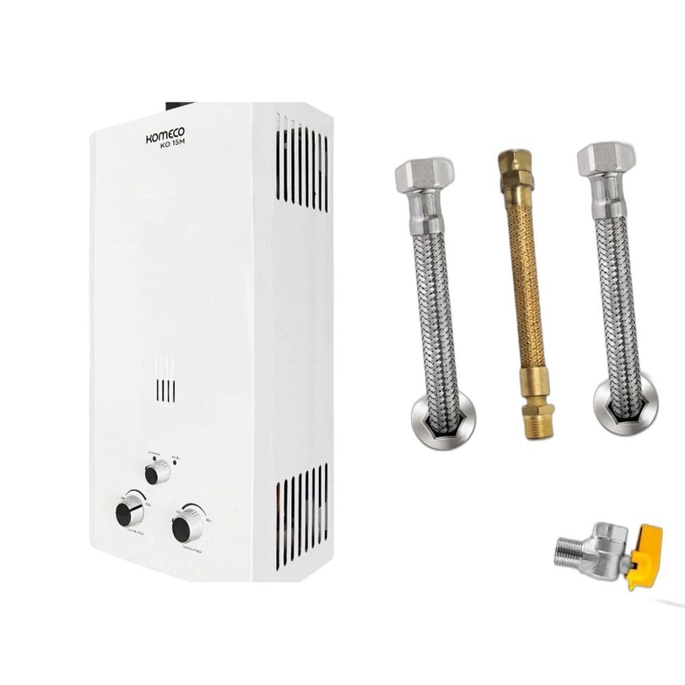 Kit Aquecedor Komeco KO15MGN 15L GN + Acess. Ligação