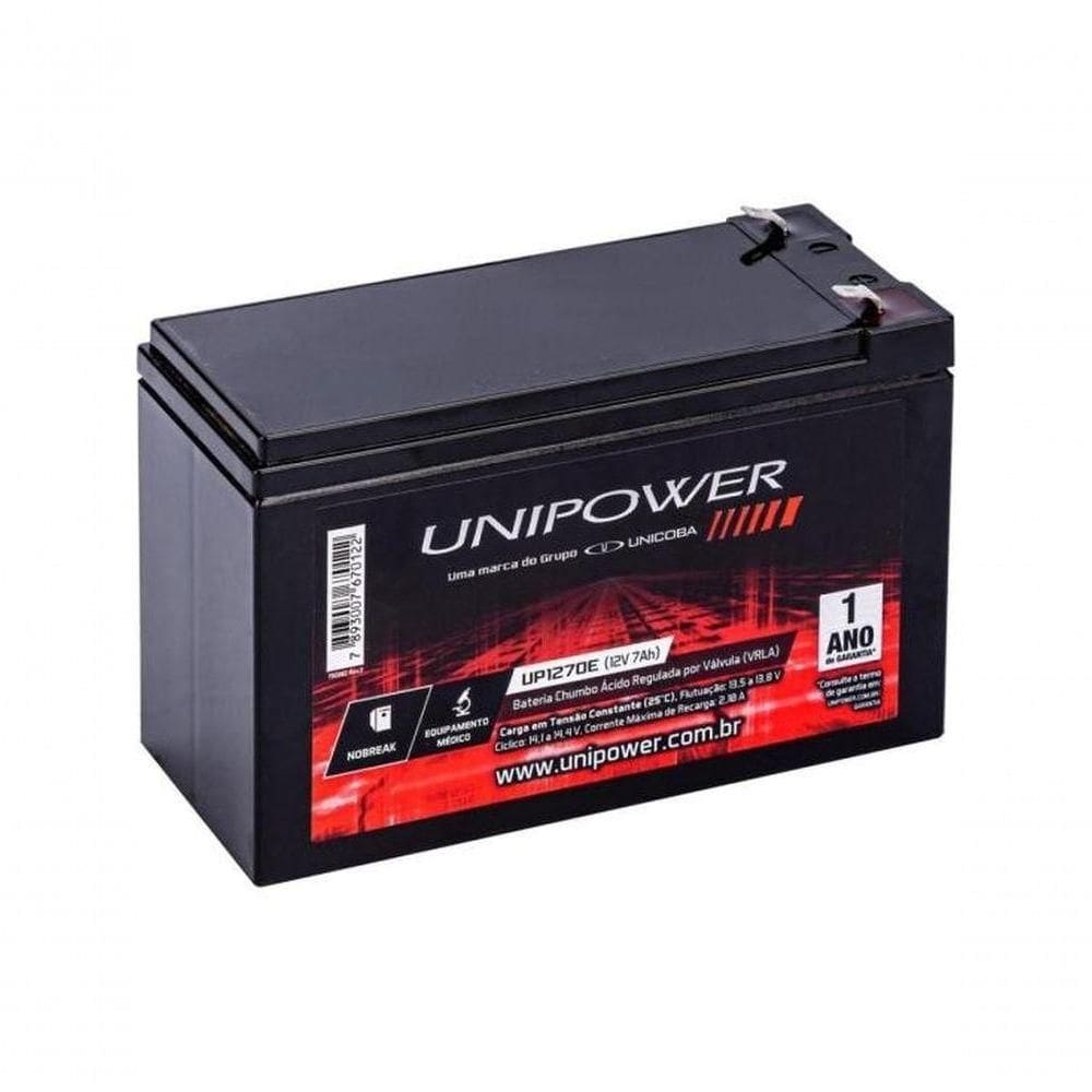 Bateria Estacionária Selada 12v 7ah Vrla Up1270e Unipower