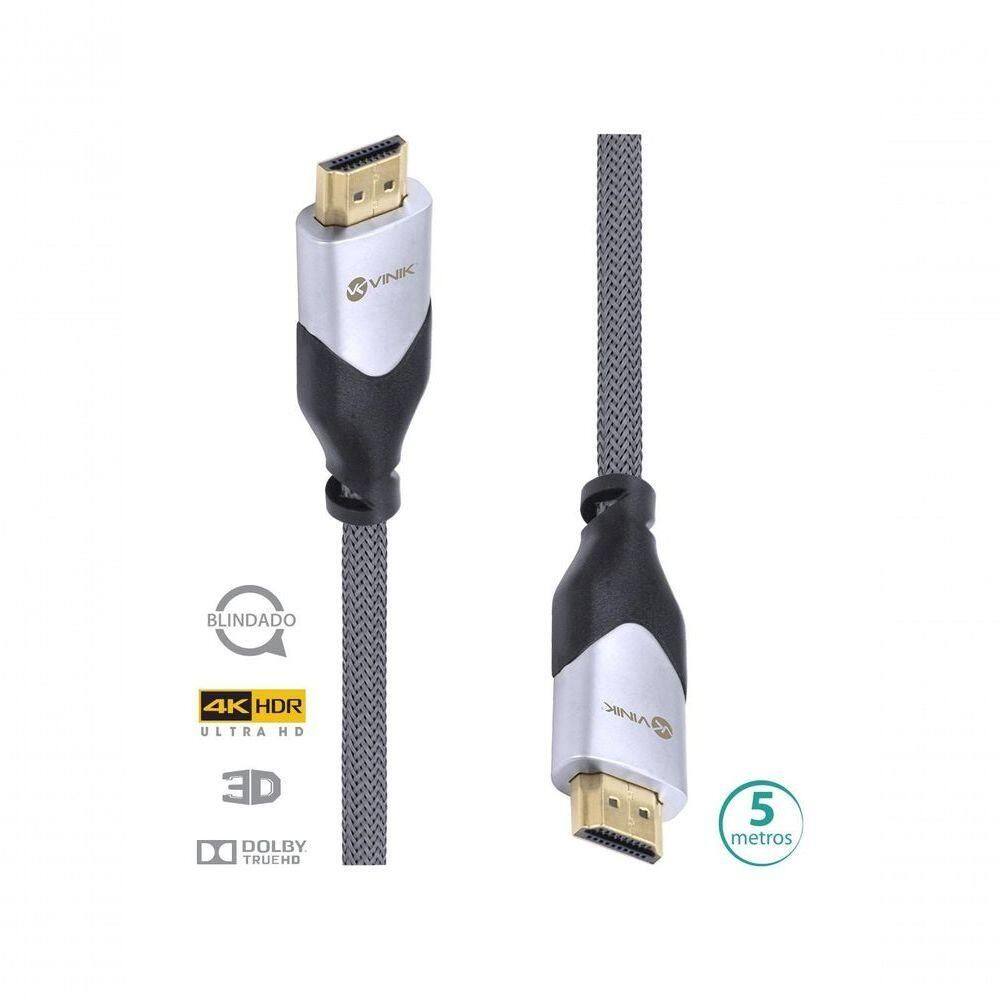 Cabo Hdmi 2.0 4k Ultra Hd 3d Conexão Ethernet Blindado Em Nylon 5 Metros - H20b-5