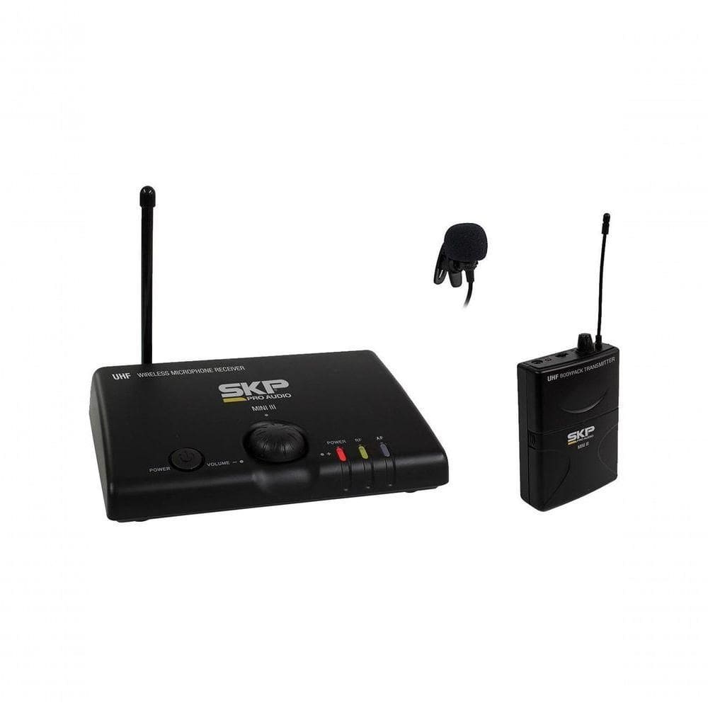 Microfone Sem Fio Uhf De Lapela Mini-iii, Distância Máxima De Operação: 50 Metros