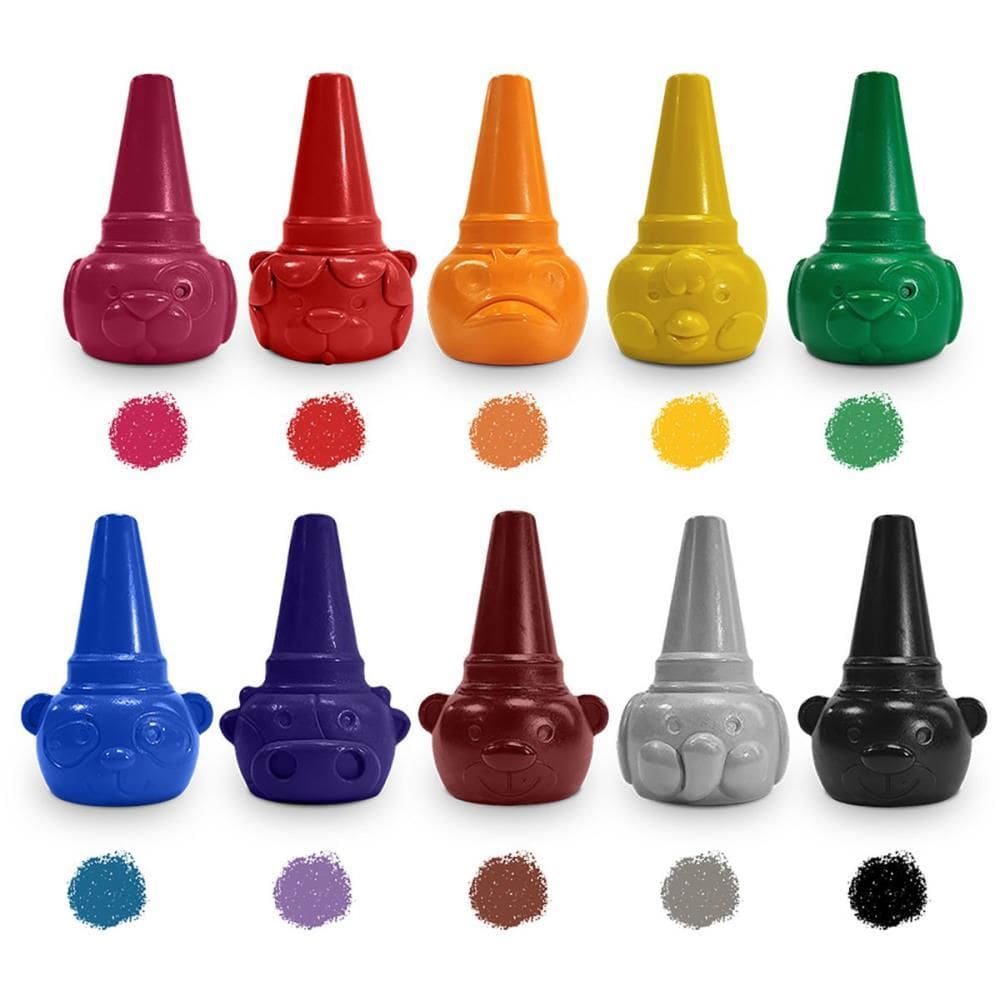 Giz De Cera Curto Encaixa No Dedo Color Joy - Leonora