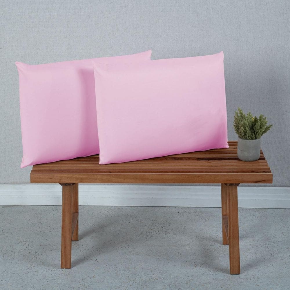 Fronha 2 Peças Premium Micro Percal 400 Fios Rosa 70x50cm