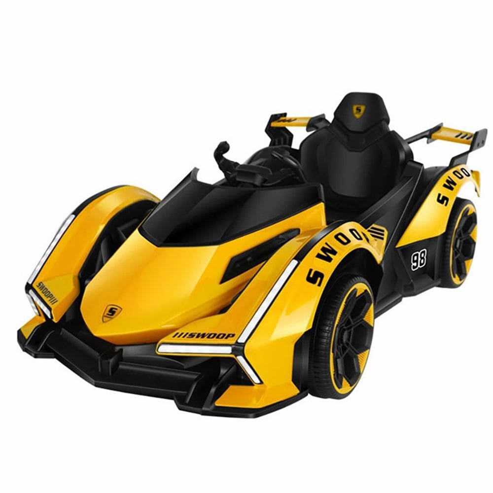 Carro Eletrico Esportivo Amarelo Controle Remoto 12V