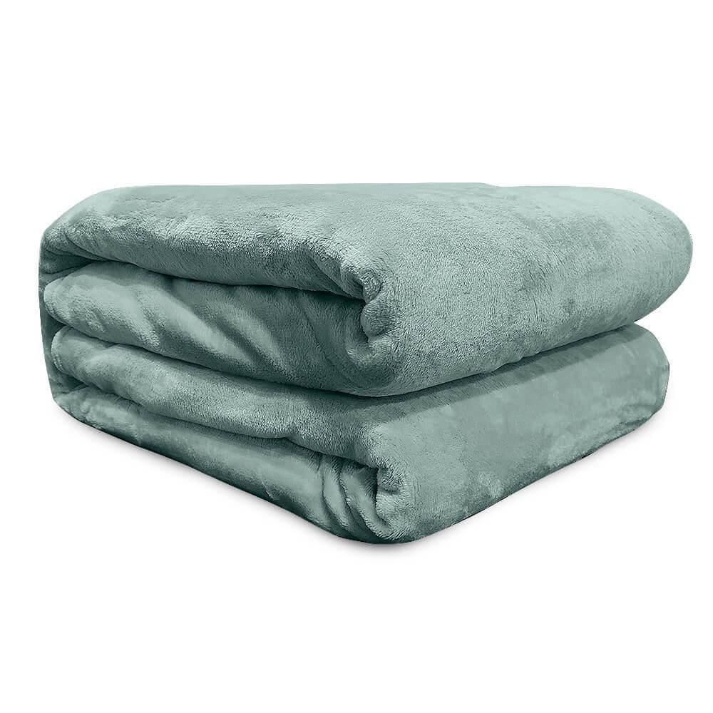 Cobertor Casal Flannel Liso Verde - Andreza