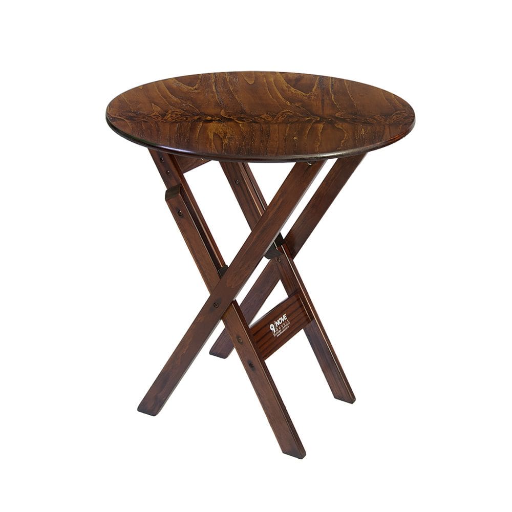 Mesa Redonda 68cm Diametro Dobravel Madeira Jantar Cozinha Imbuia