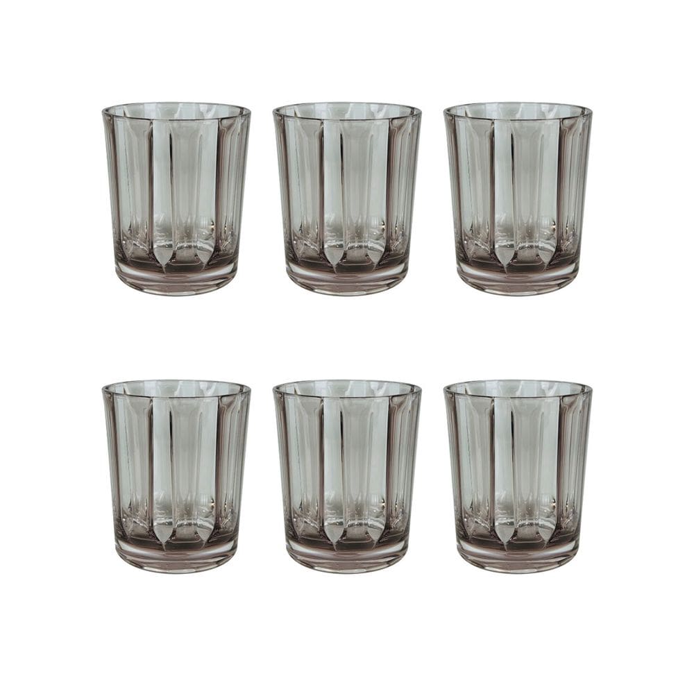 Conjunto 6 Copos de Acrílico Cinza 10,5cm RJW0014 BTC
