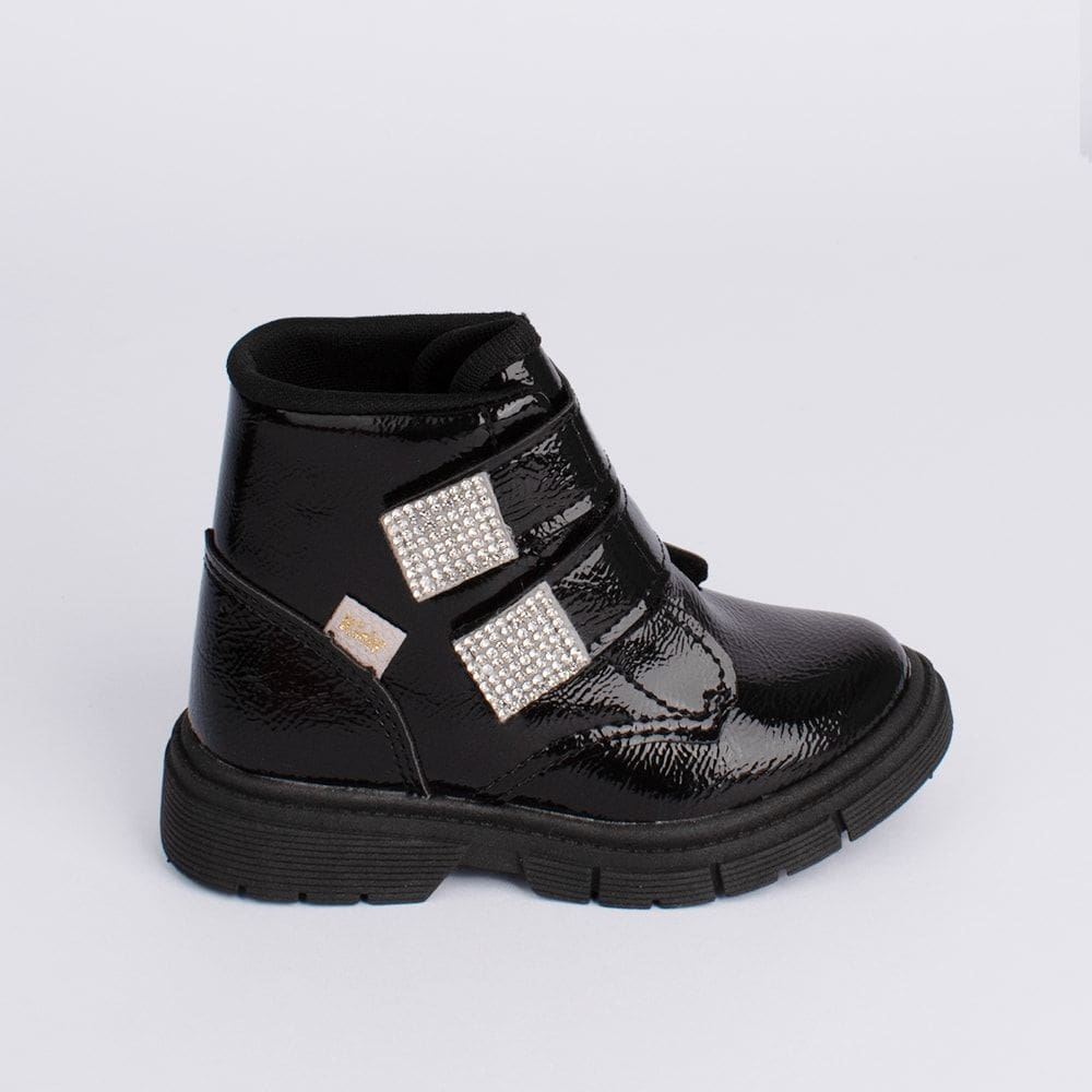 Bota Infantil Kidy Fashion Strass Baby Preto