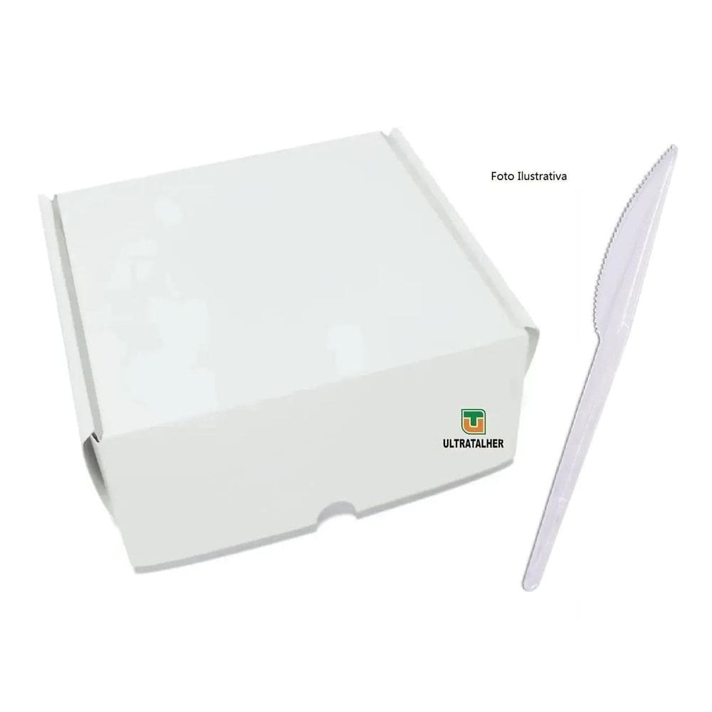 Faca Refeição Descartavel Branco 16Cm Ultratalher C/1000