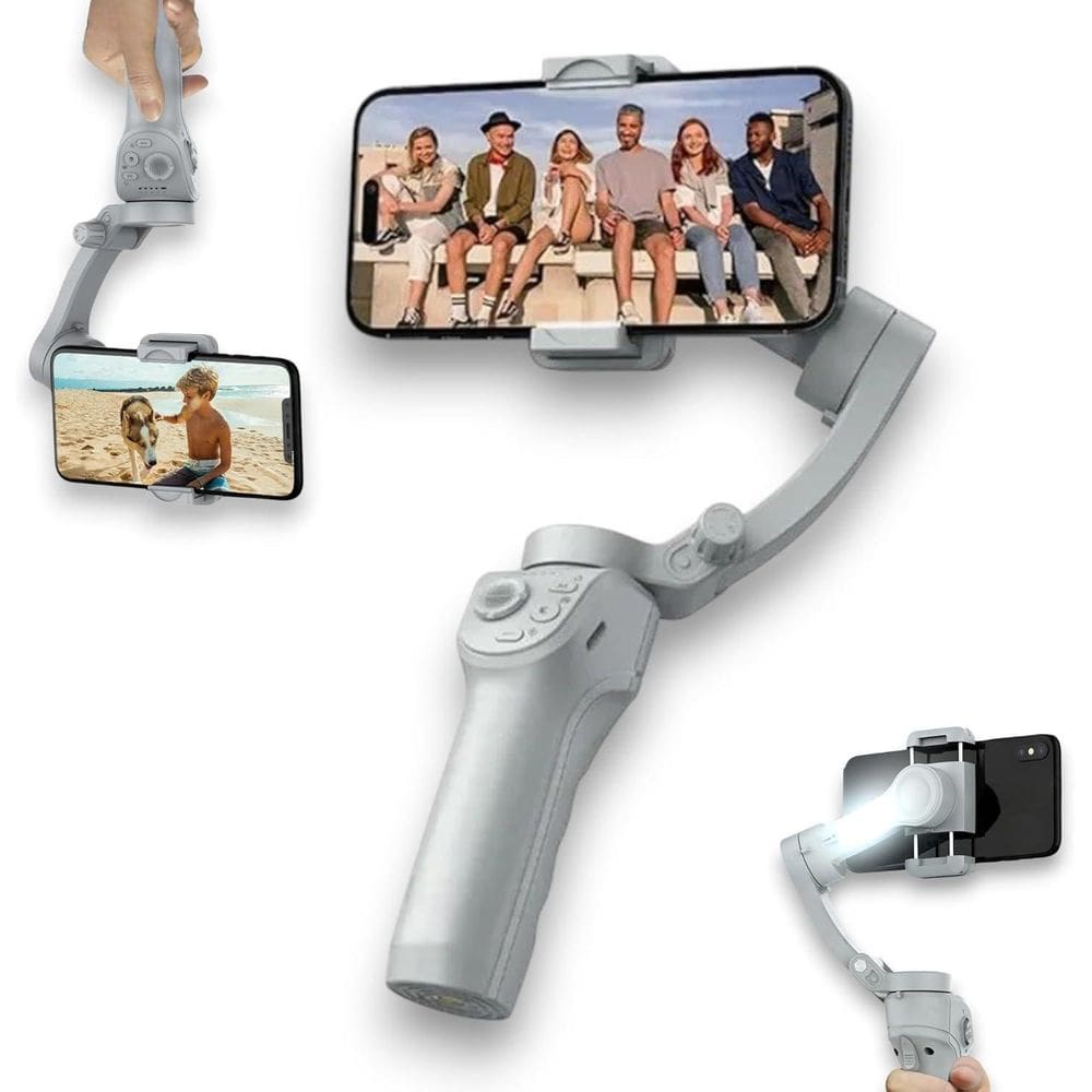 Estabilizador Gimbal 3 Eixos P Celular Alta Precisão Cinza