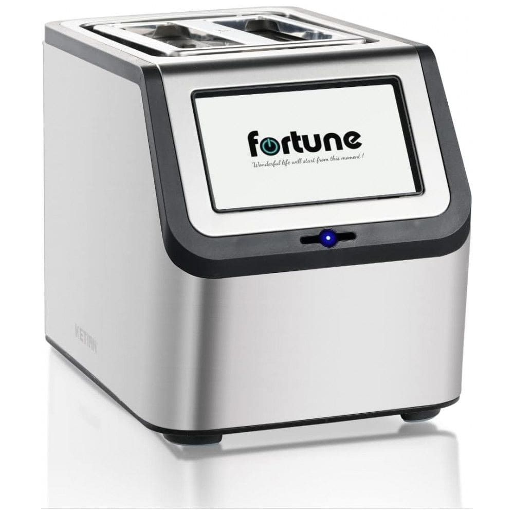 Torradeira Elétrica 2 Fatias em Aço Inoxidável com Painel Digital, Touchscreen e Configurações Automáticas, 110V 1400W, KETIAN, Prata