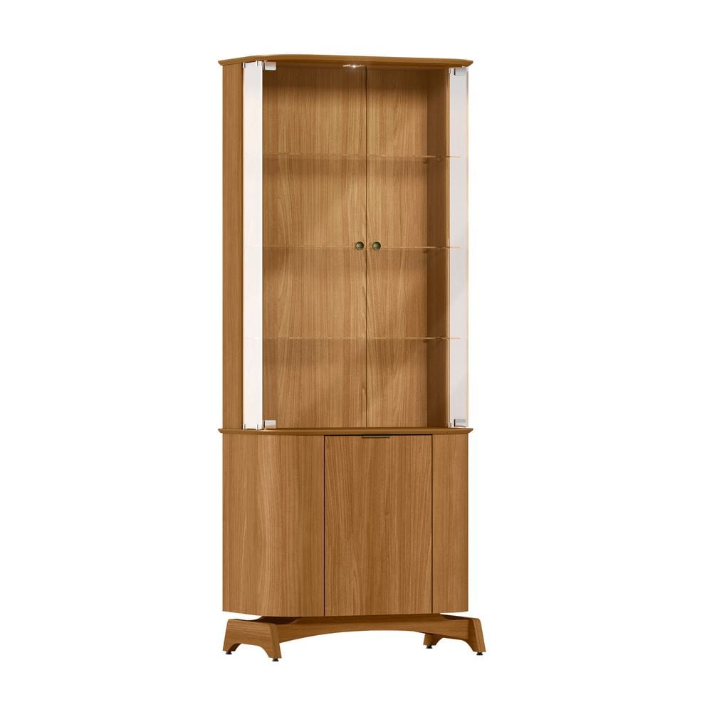 Cristaleira para Sala de Jantar com Portas em Vidro Serena Ypê - New Ceval